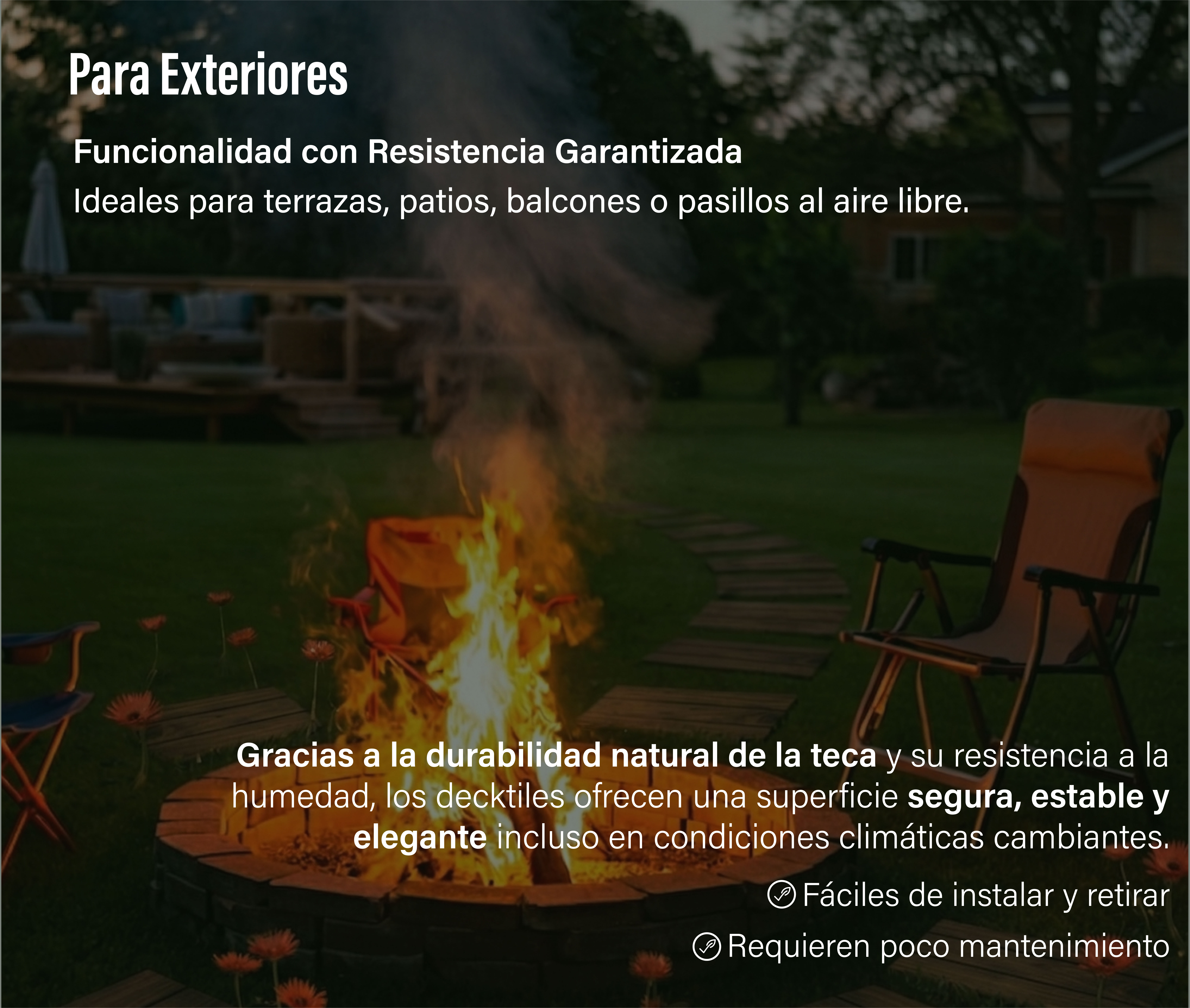 usos de la madera natural para exteriores