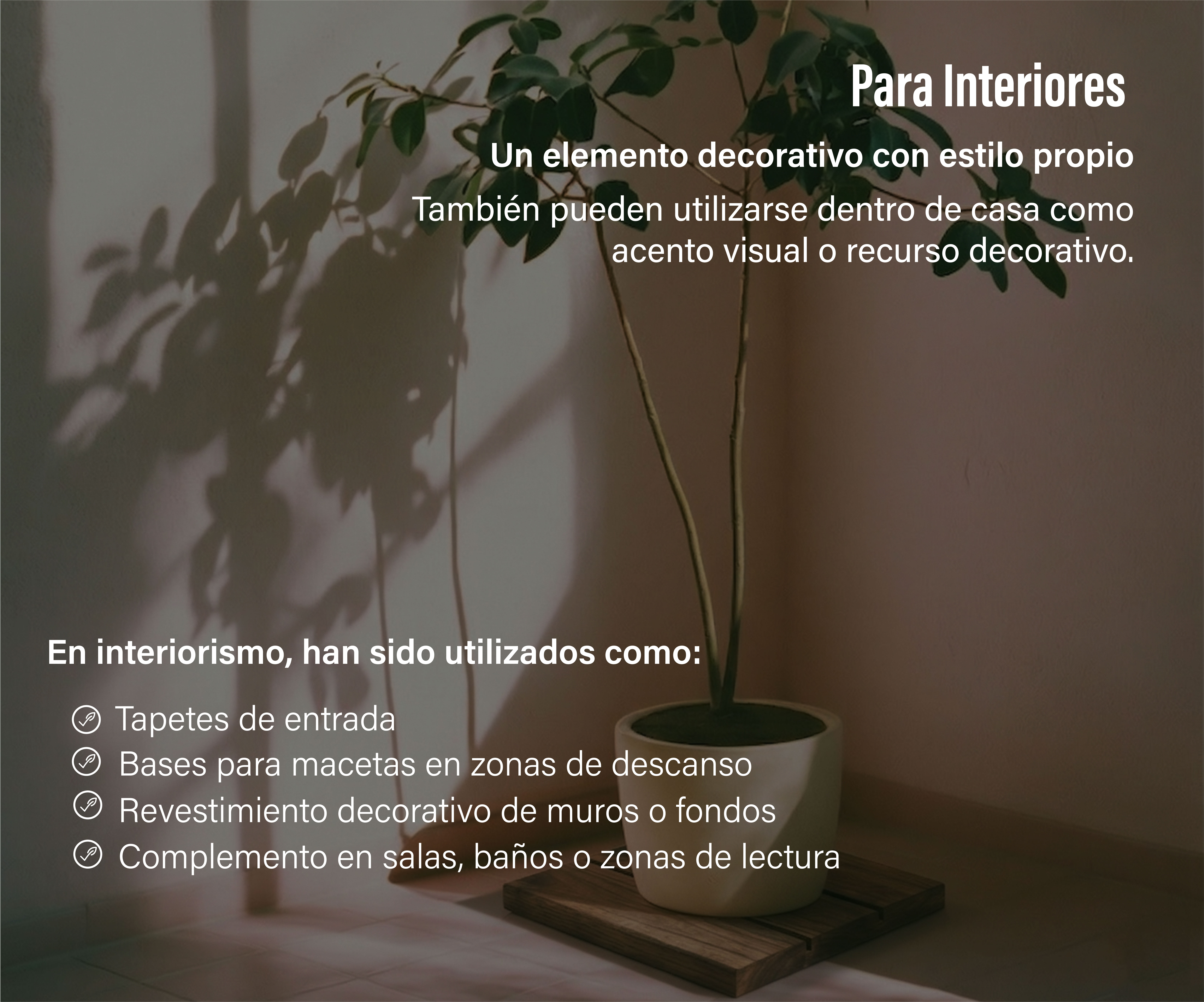 usos de la madera para interior